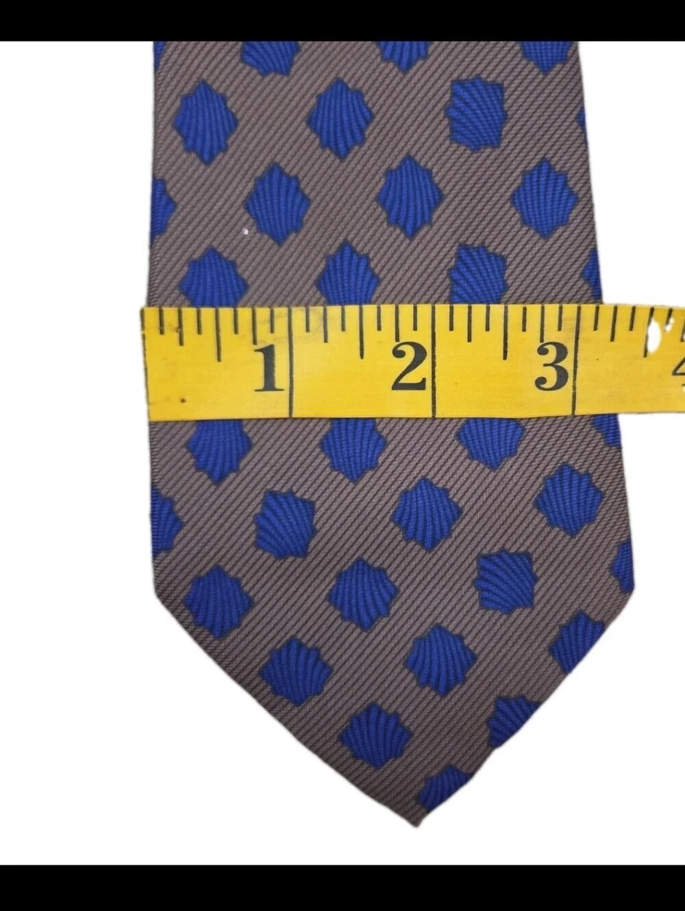 Valentino Mens Brown And Blue Designer Professional 100% Silk Italian Neck Tie